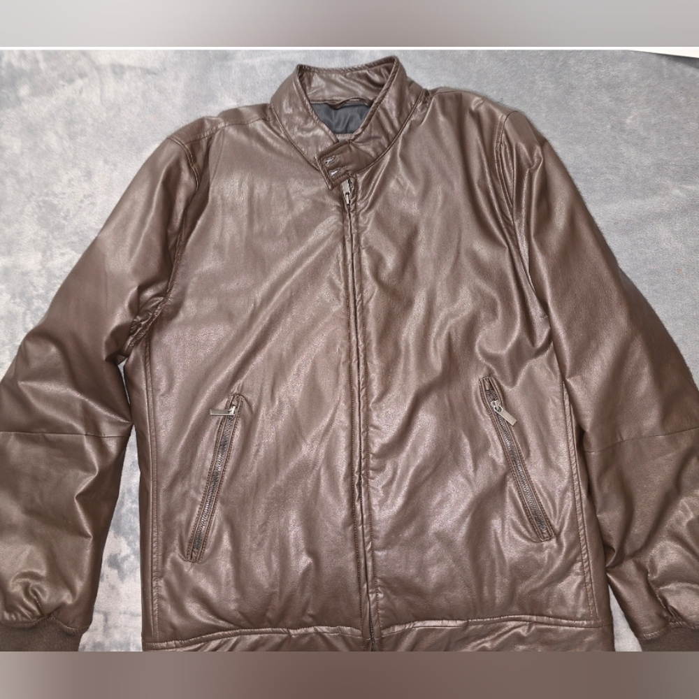 Dan John Jacket, leather, brown, used.Used. Size L